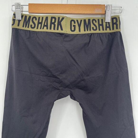 Gymshark Black Pull-On Seamless High Rise Fit Cropped Leggings Size Small - Picture 4 of 6